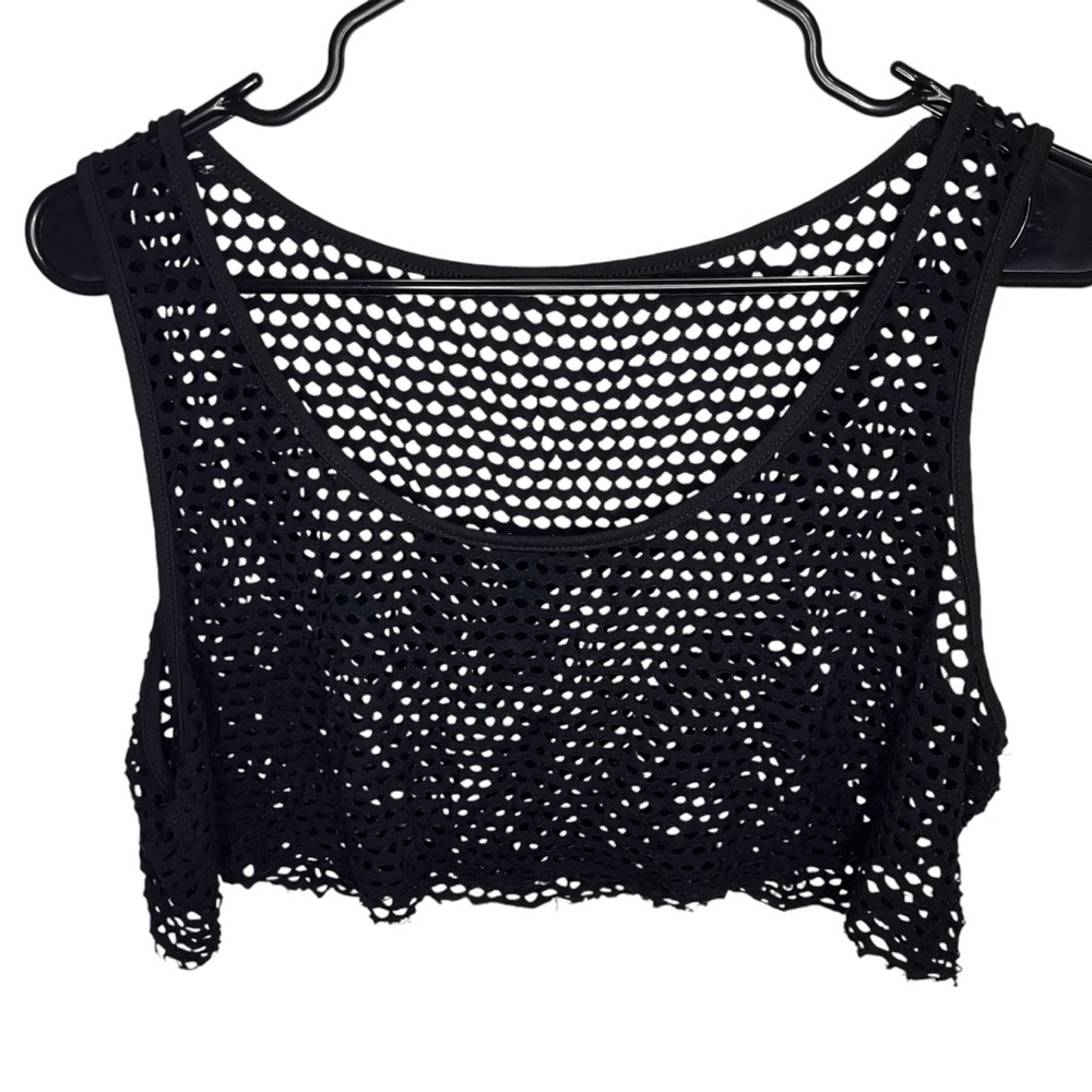 Black Fishnet Crop Top & Pants - Picture 5 of 14